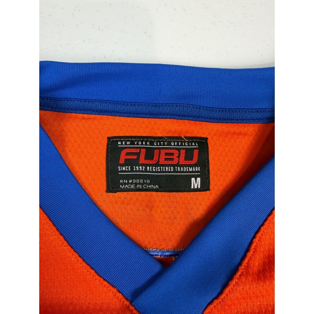 FUBU Los Angeles 05 Football Jersey Orange Blue Mesh Streetwear Mens Medium NWT - Picture 5 of 7